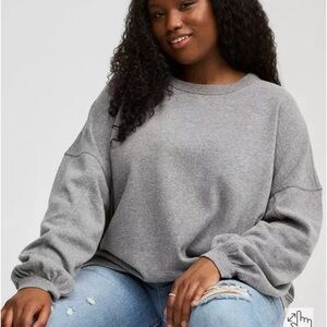 Torrid Heather Grey French Terry Sweatshirt